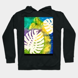 Monstera Leaves Print Hoodie